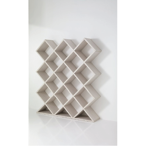Librero estilo moderno de color blanco con 15 módulos