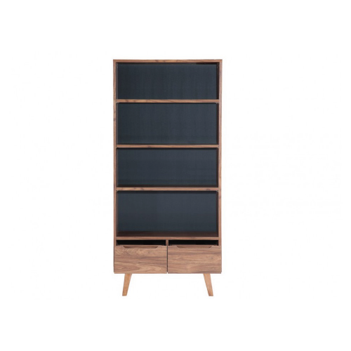 Librero Gose estilo vintage con madera de nogal