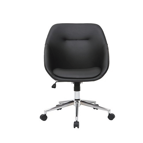 Silla de oficina estilo moderno con vinipiel color negro